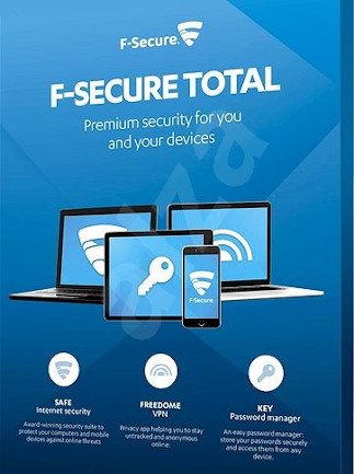 F‑Secure Total (PC, Android, Mac) 5 Users 1 Year - F-Secure Key - GLOBAL